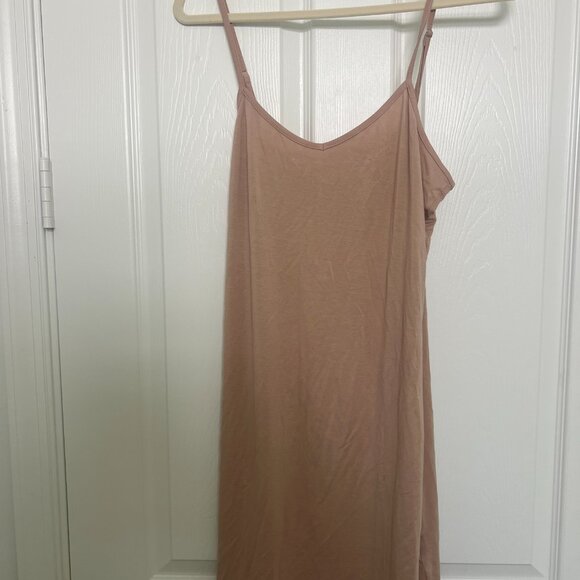 Long Sleeve White Lace Floral Maternity Maxi Photoshoot Dress w/ Tan Slip Dress - Picture 6 of 6